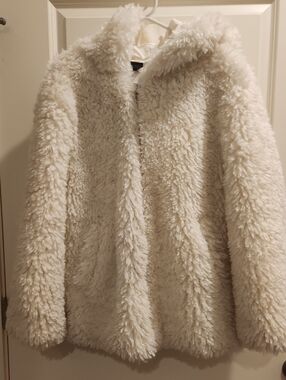 Zara Cream Teddy Faux Shearling Jacket